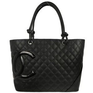 Chanel Black Calfskin Cambon Ligne Tote Handbag 136140
